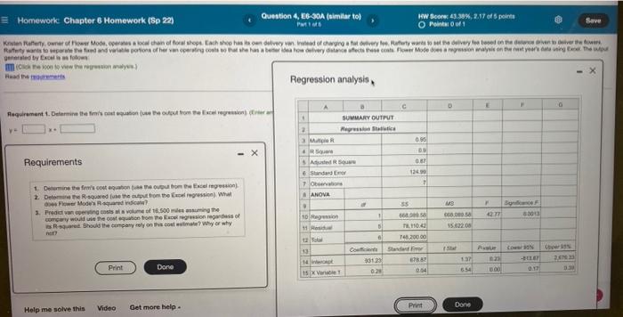 Solved = Homework Chapter 6 Homework (Sp 22) Question 4, | Chegg.com