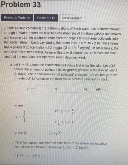Solved Problem 31 Previous Problem Problem List Next Problem | Chegg.com