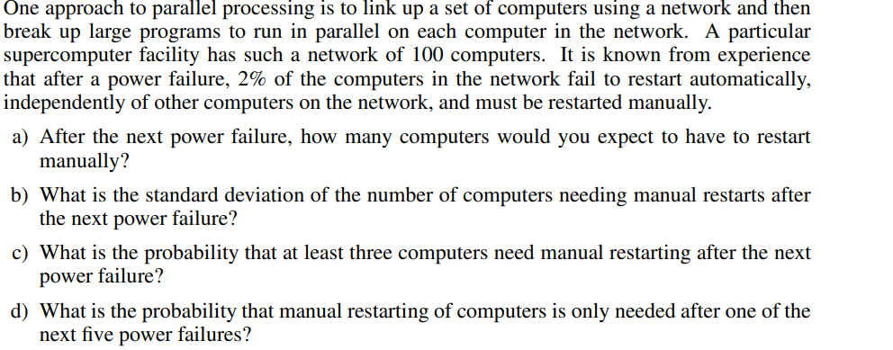 Solved One approach to ﻿parallel processing is to ﻿link up | Chegg.com