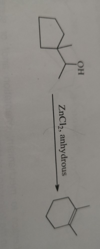 Solved ОН ZnCl2, anhydrous | Chegg.com
