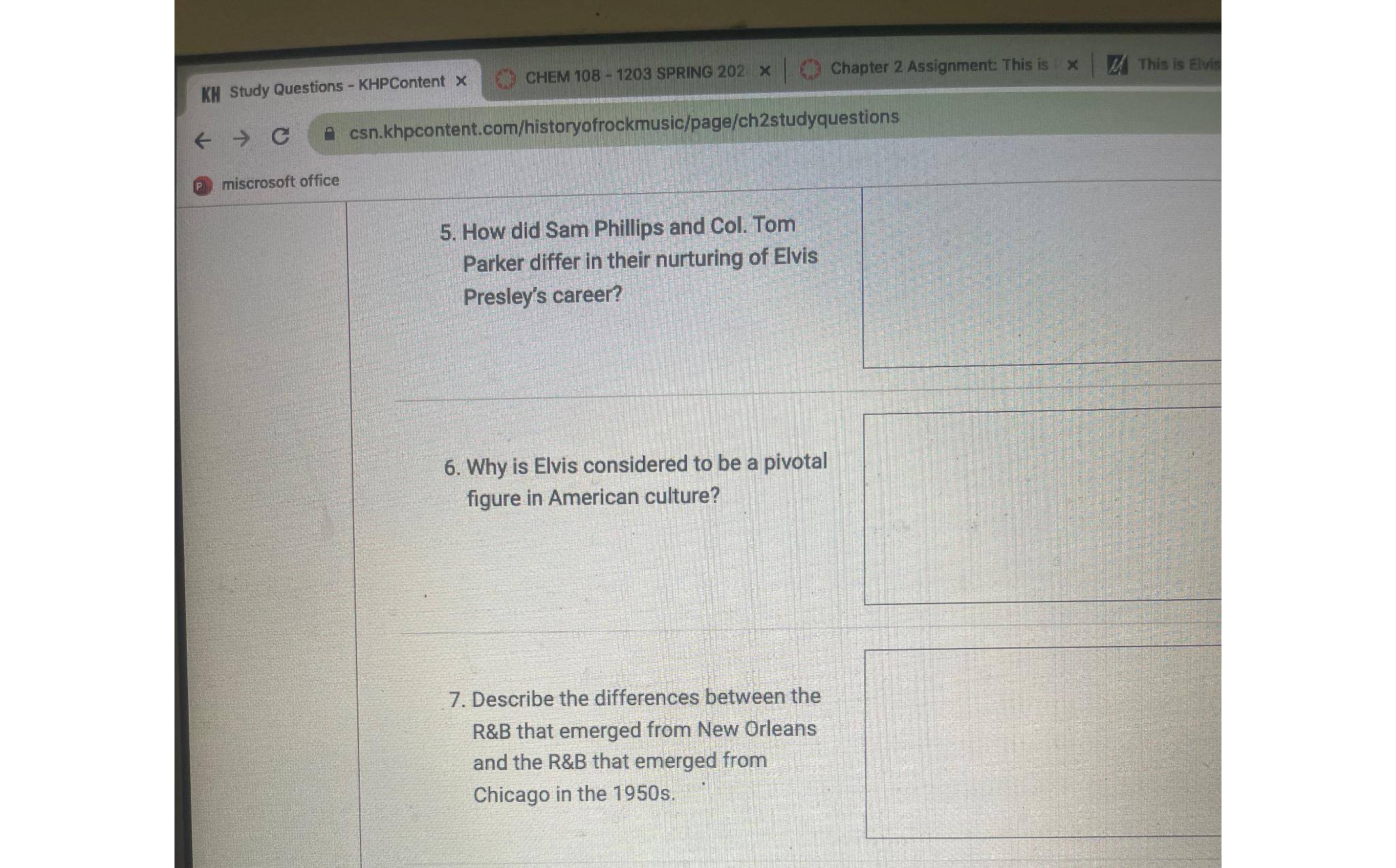 Solved Kh Study Questions - ﻿KHPContent XCHEM 108 - 1203 | Chegg.com