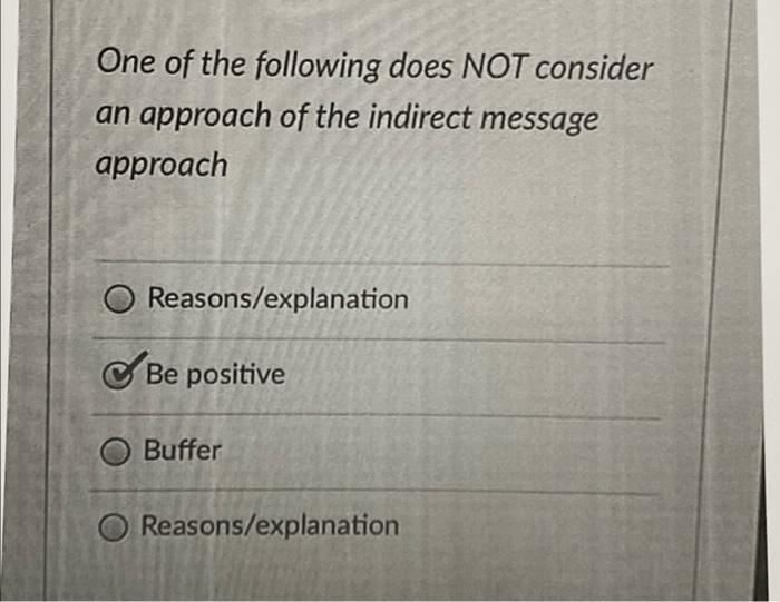 Solved One of the following does NOT consider an approach of | Chegg.com