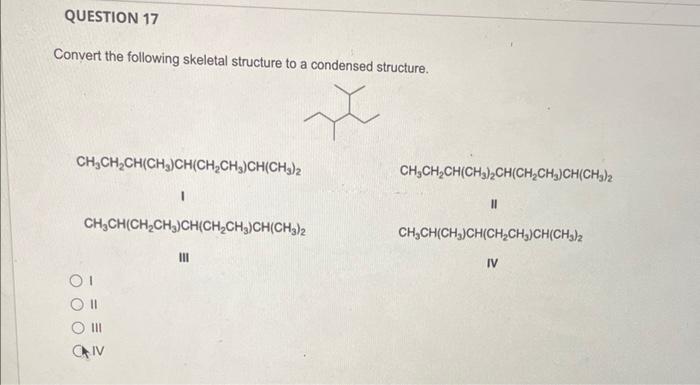 Solved Convert the following skeletal structure to a | Chegg.com