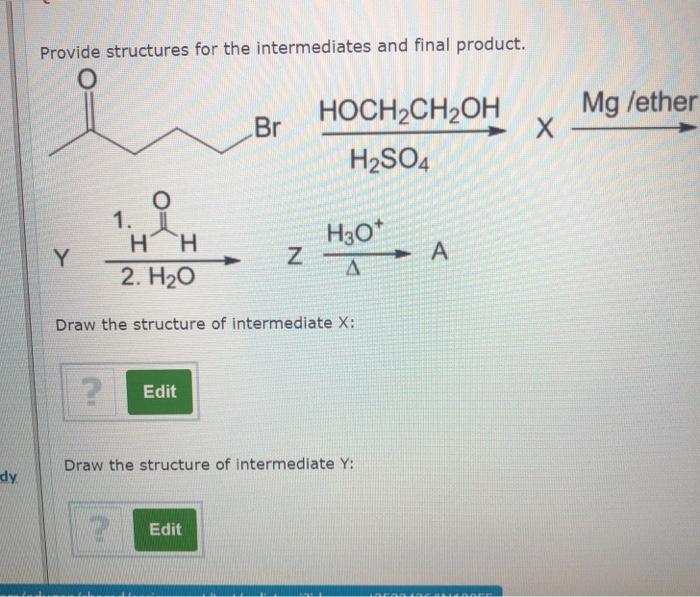 Solved Provide structures for the intermediates and final | Chegg.com