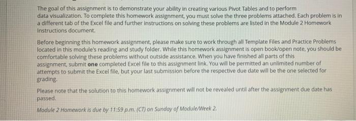 The goal of this assignment is to demonstrate your | Chegg.com
