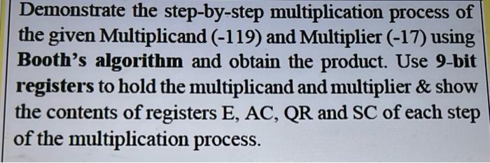 Solved Demonstrate the step-by-step multiplication process | Chegg.com