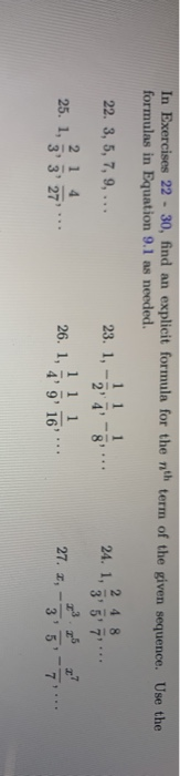 Solved In Exercises 22 - 30, find an explicit formula for | Chegg.com