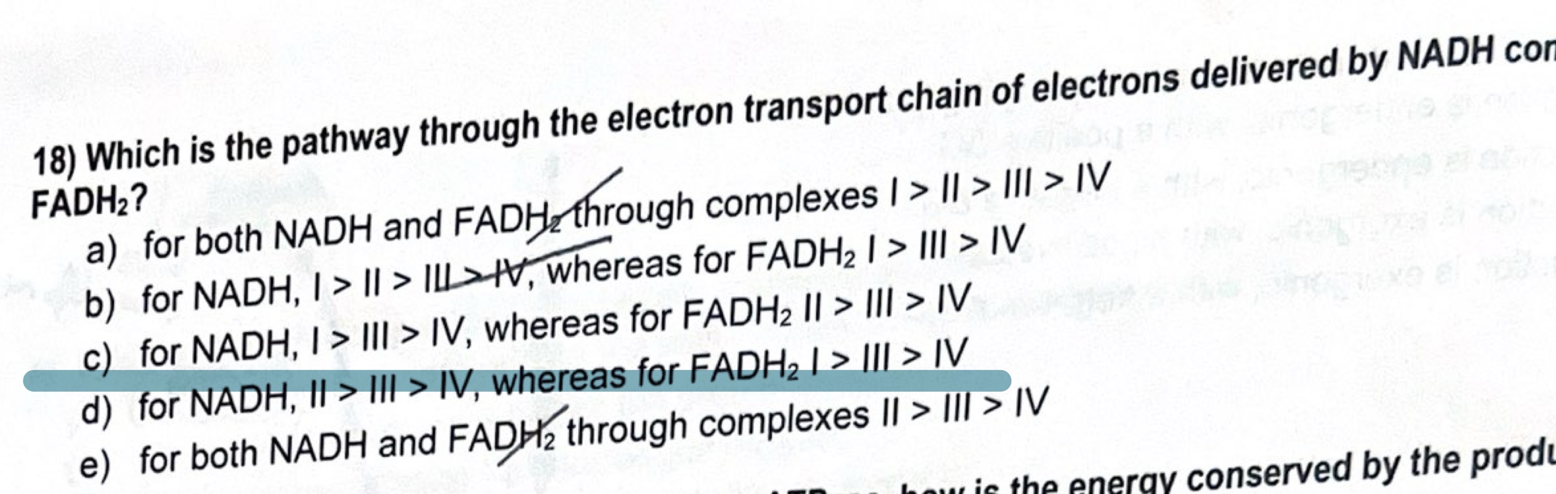 Solved Which is the pathway through the electron transport | Chegg.com
