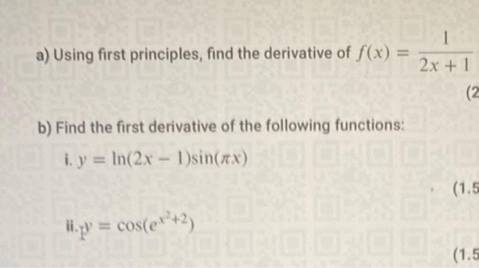 derivative of x 1 2 using first principles