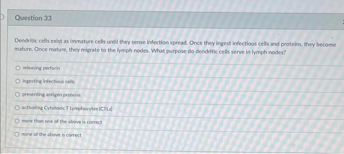 Solved How do dendritic cells activate Cytotoxic T | Chegg.com