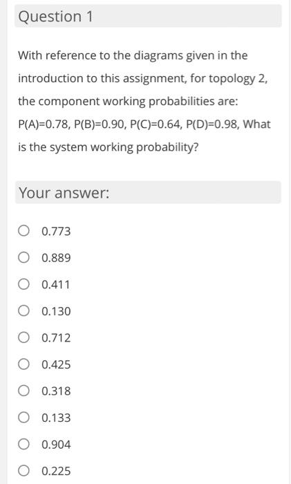 Solved 'The RBD' - Reliability Block Diagram In This | Chegg.com