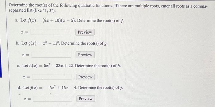 Solved Determine the root(s) of the following quadratic | Chegg.com