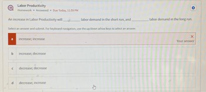 Solved Labor Productivity Homework - Answered - Due Today, | Chegg.com