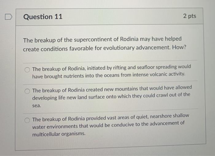 Solved Question 8 4 pts The Great Oxygen Catastrophe led | Chegg.com