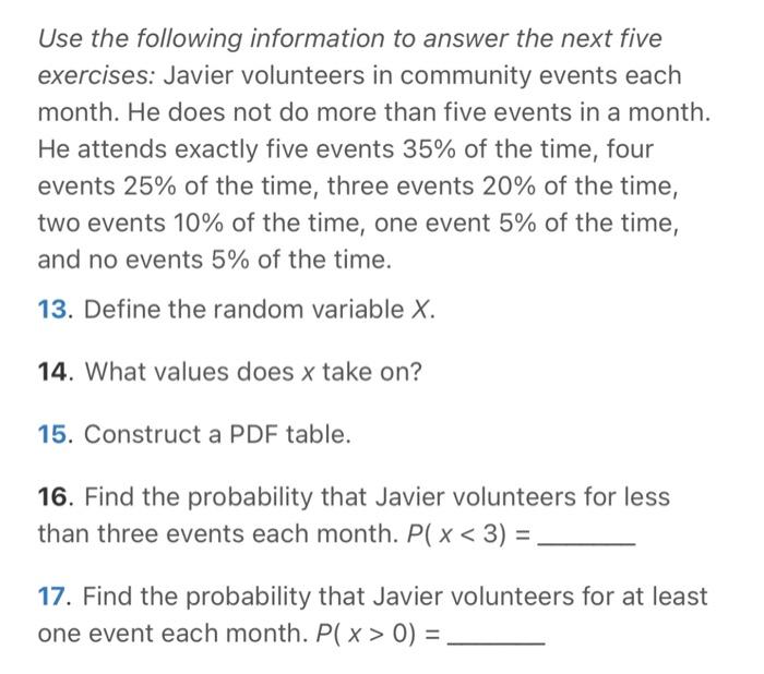 Solved Use the following information to answer the next five | Chegg.com