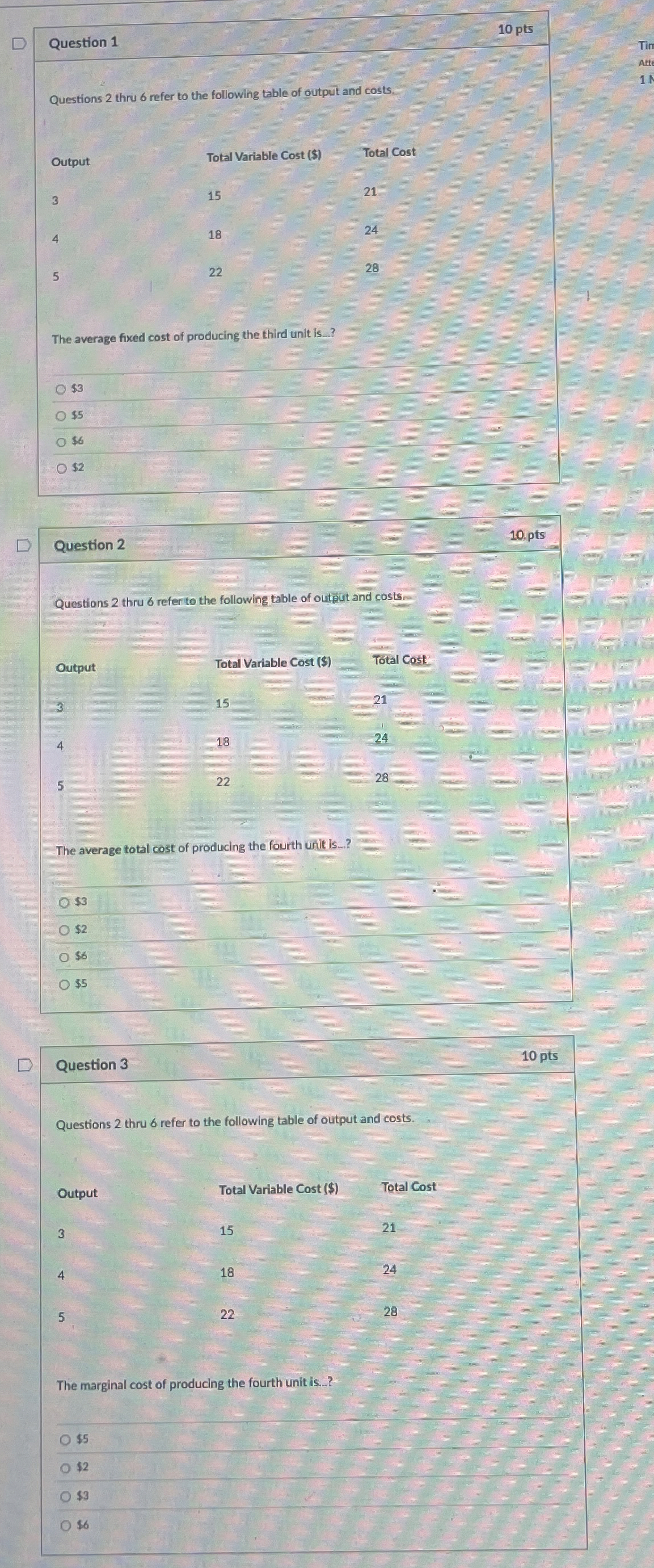 Solved Please answer questions 1, 2 , ﻿and 3Question | Chegg.com