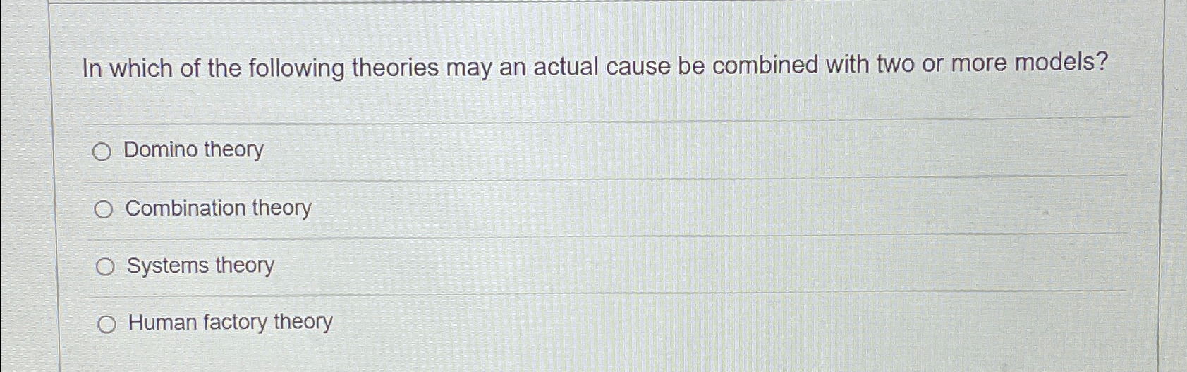 Solved In which of the following theories may an actual | Chegg.com