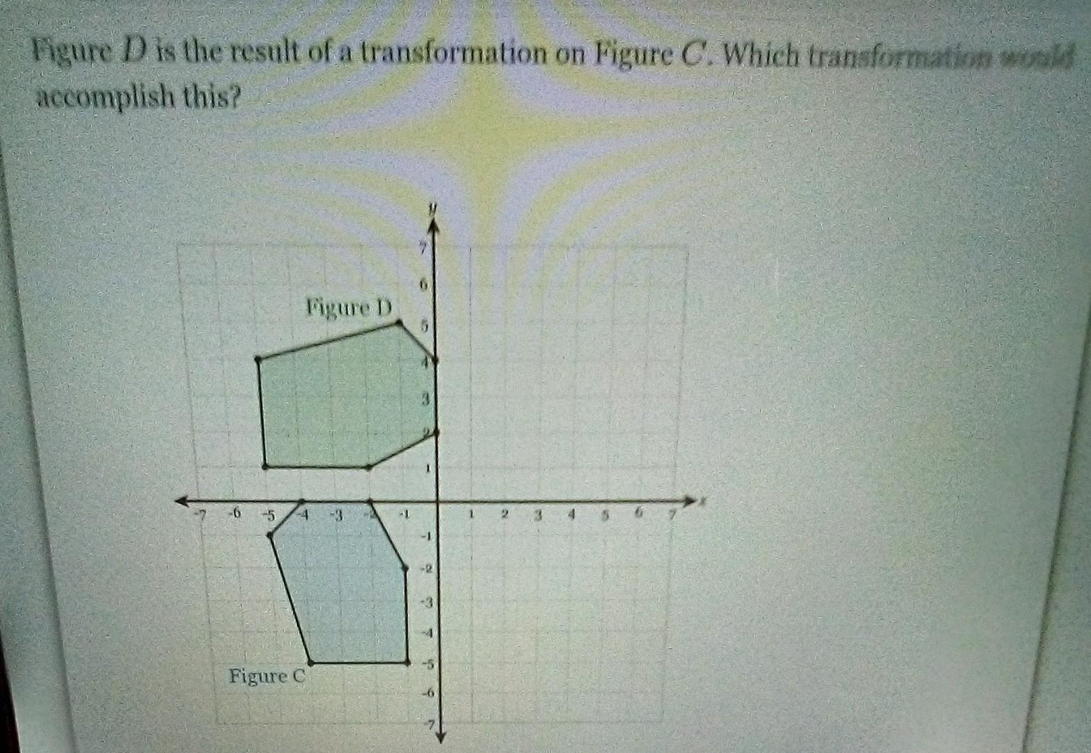 Solved Figure D is the result of a transformation on Figure | Chegg.com
