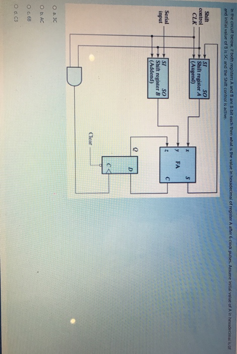 Solved In the circuit below, if both registers A and B are | Chegg.com
