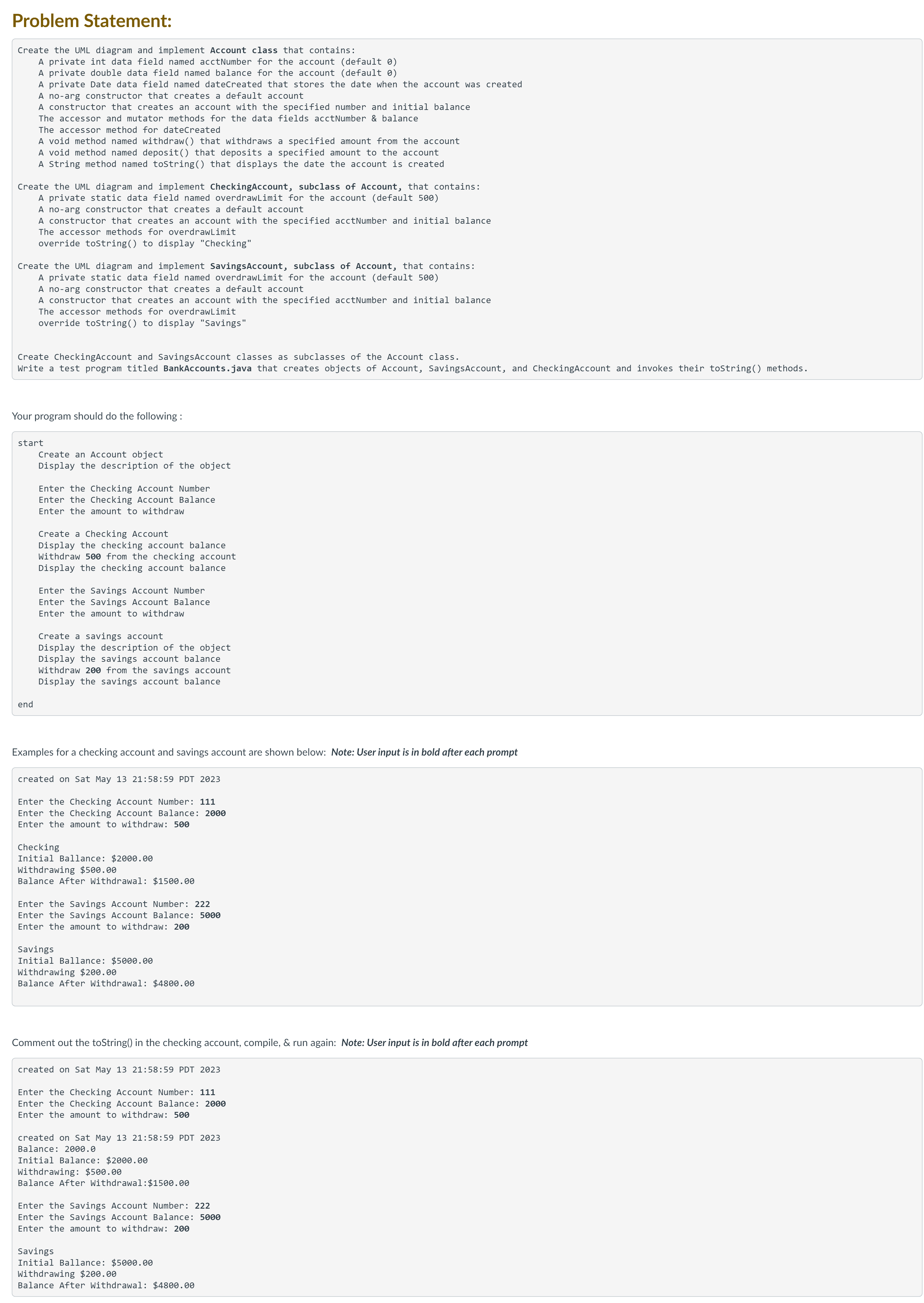 Solved Problem Statement:create The Uml Diagram And 