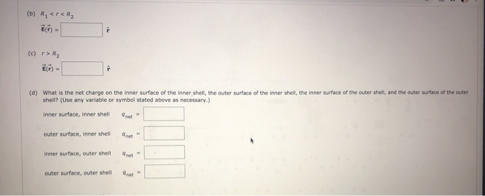 Solved Shown Below Are Two Concentric Conducting Spherical | Chegg.com