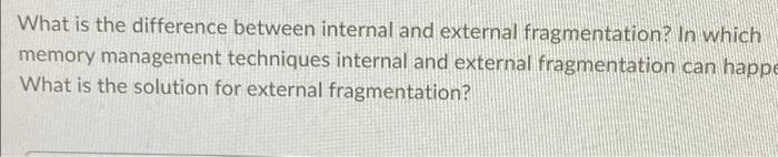 Solved What is the difference between internal and external | Chegg.com