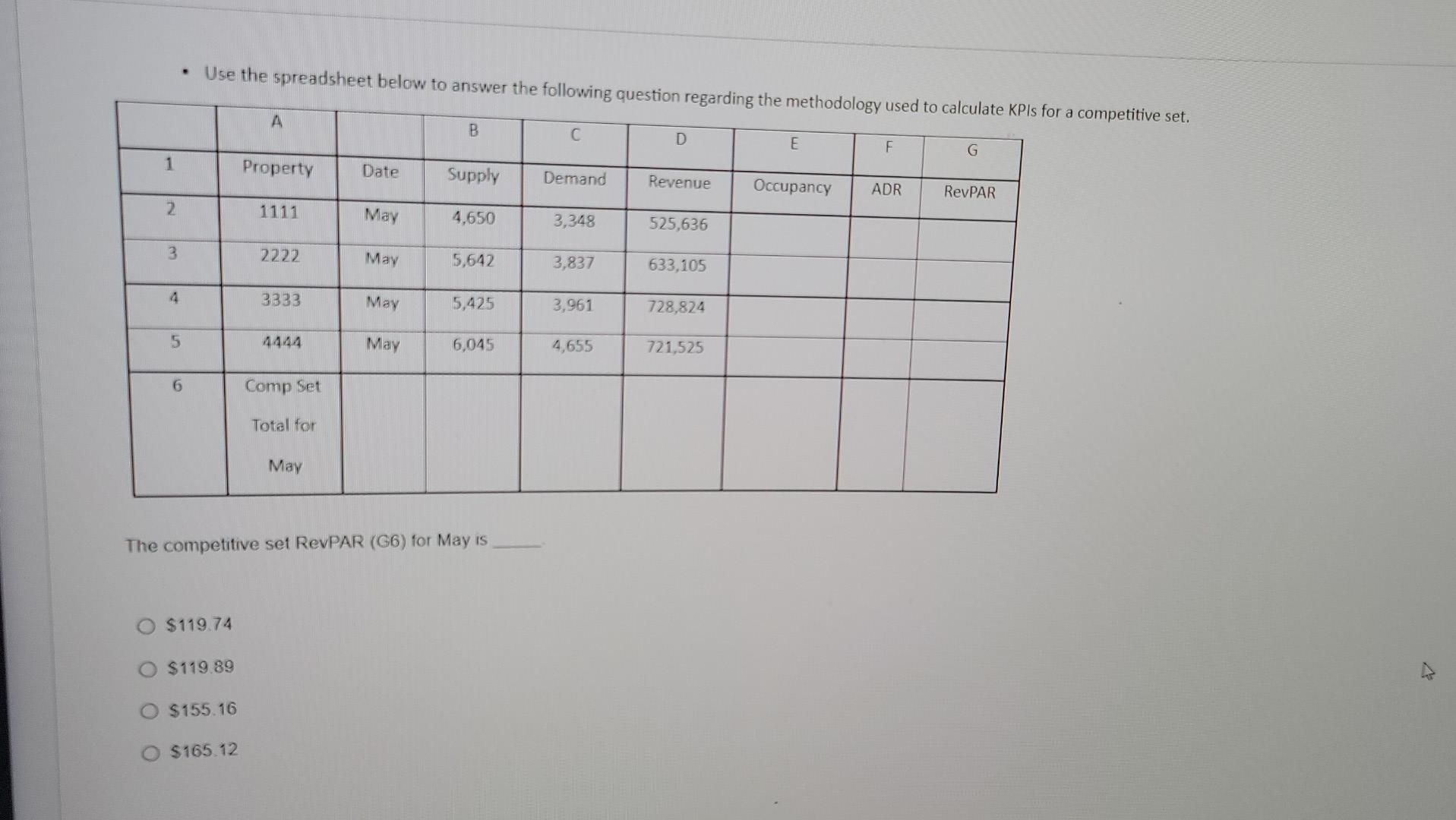 Solved • Use the spreadsheet below to answer the following | Chegg.com