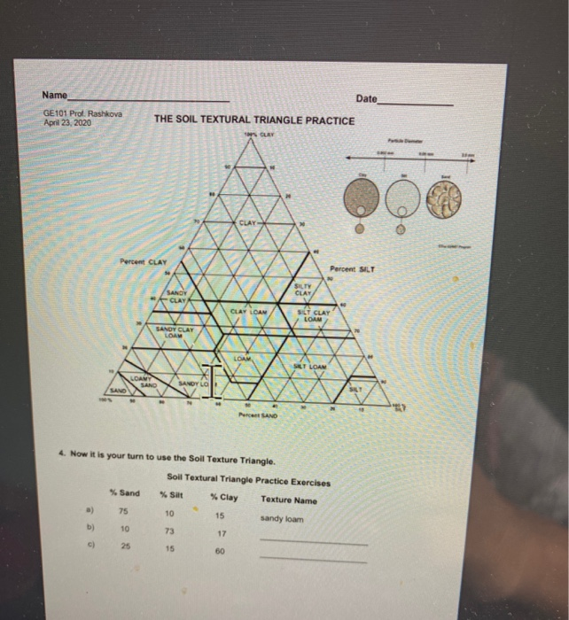 Solved 4. Now it is your turn to use the Soil Texture | Chegg.com