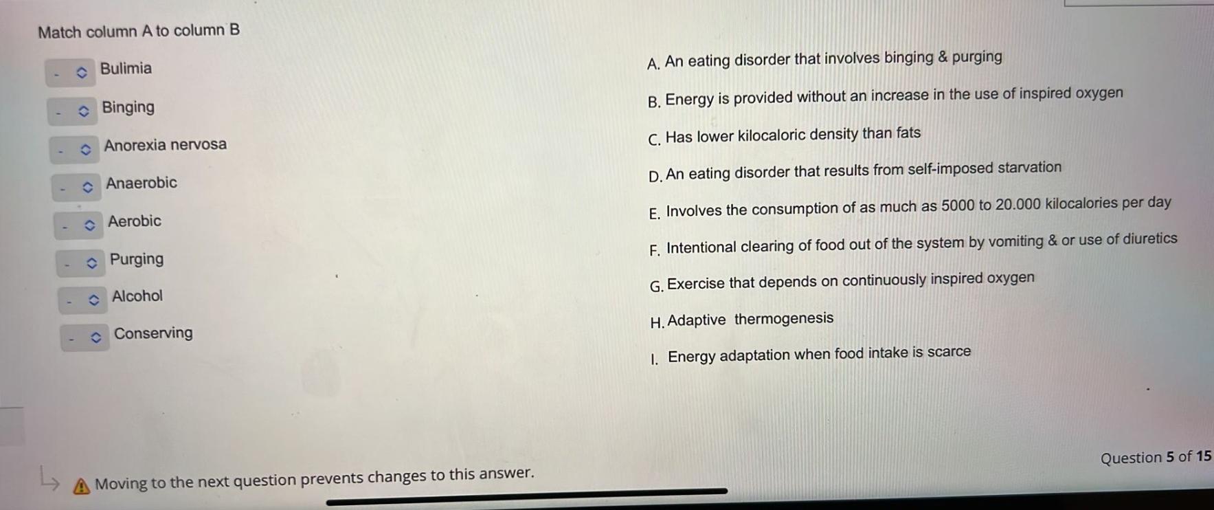 Solved Bulimia A. An eating disorder that involves binging