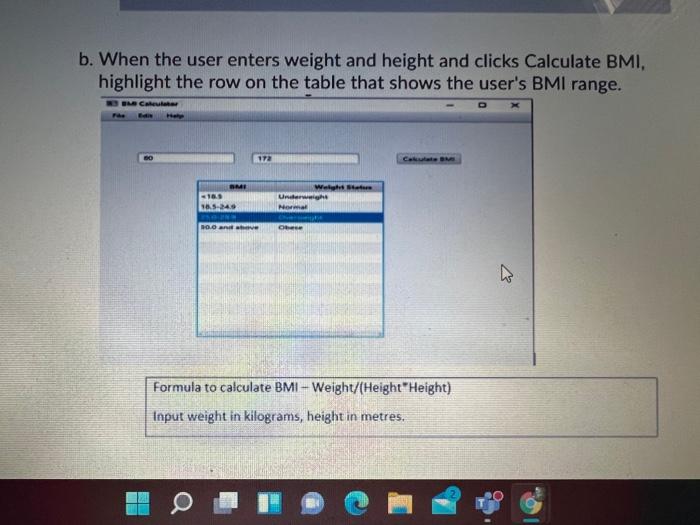 Solved Section A Instructions 1. BMI Calculator Using | Chegg.com