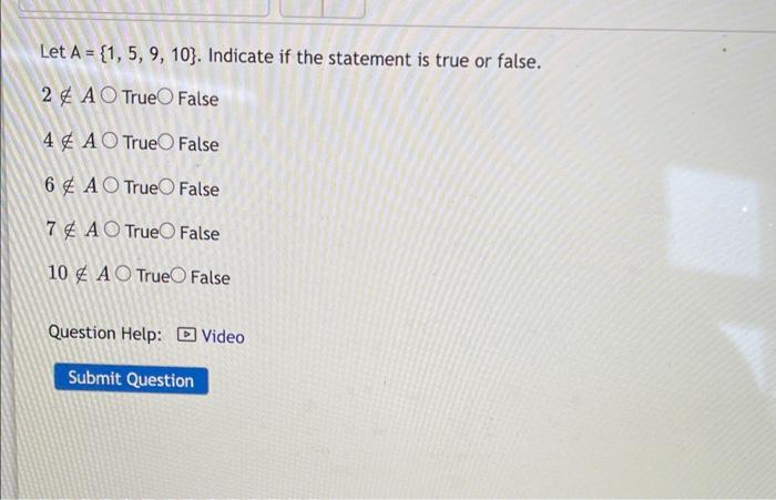 2 5 4 10 true or false