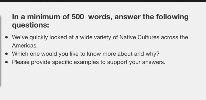 In a minimum of 500 words, answer the following | Chegg.com