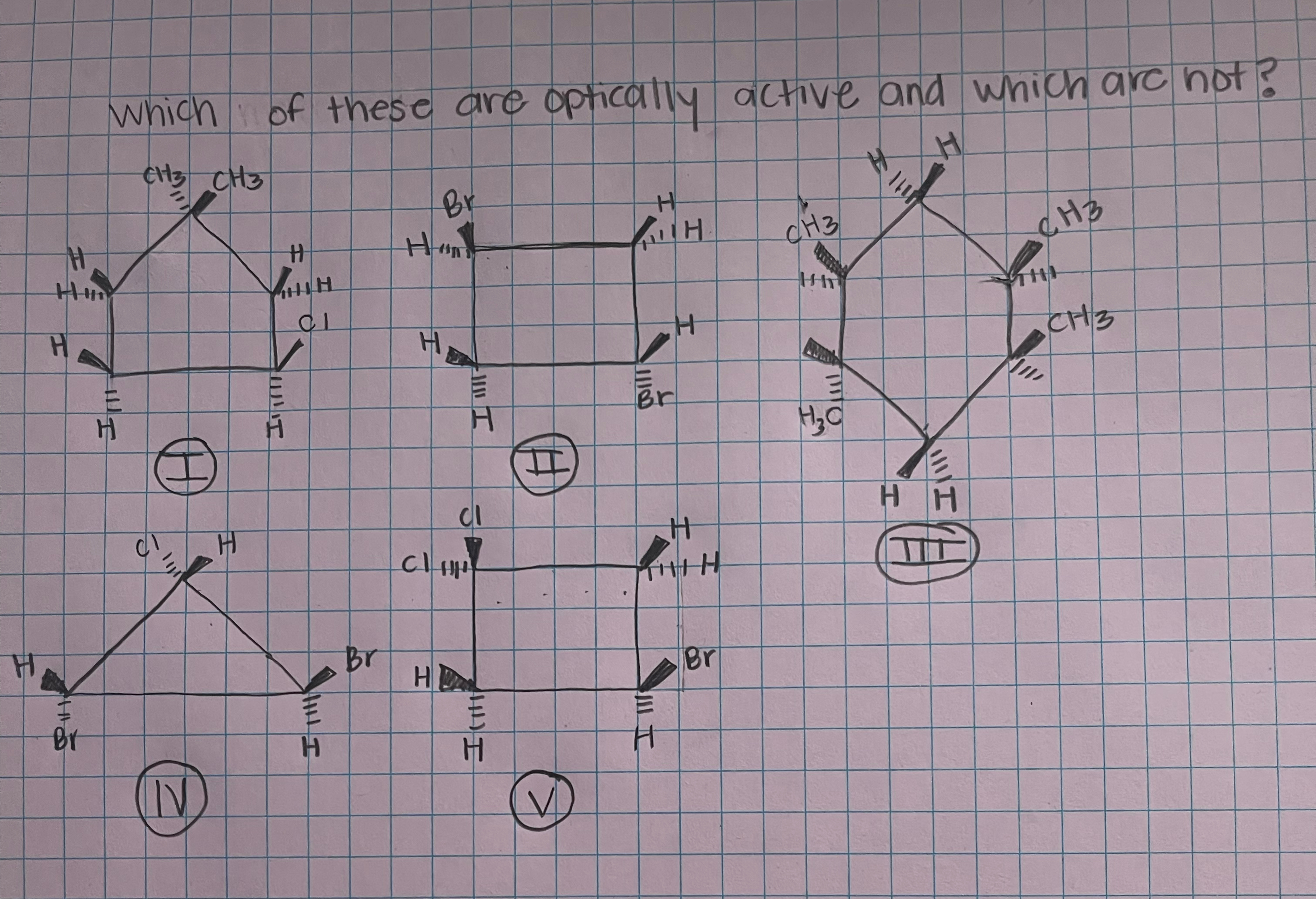 Solved Which of these are optically active and whicH are | Chegg.com