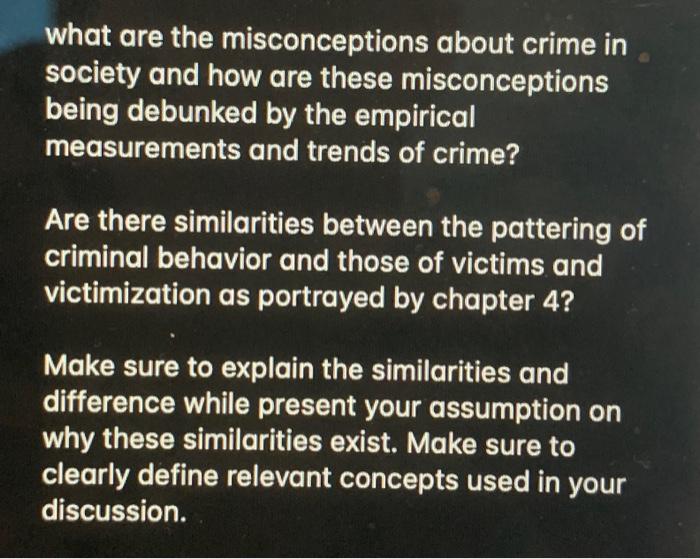 from the book, criminology: A sociological | Chegg.com