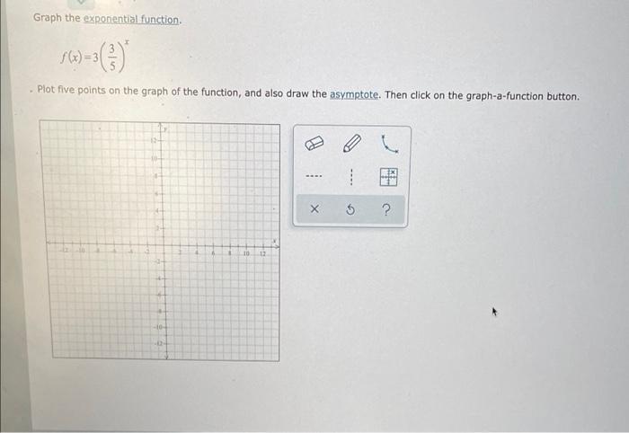 Solved Graph the exponential function 16Y (x)=3 Plot five | Chegg.com