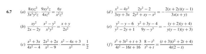 Solved 6 7 20x 2y 1 D A 8xyz 9xyz 6y 3x Y S Chegg Com