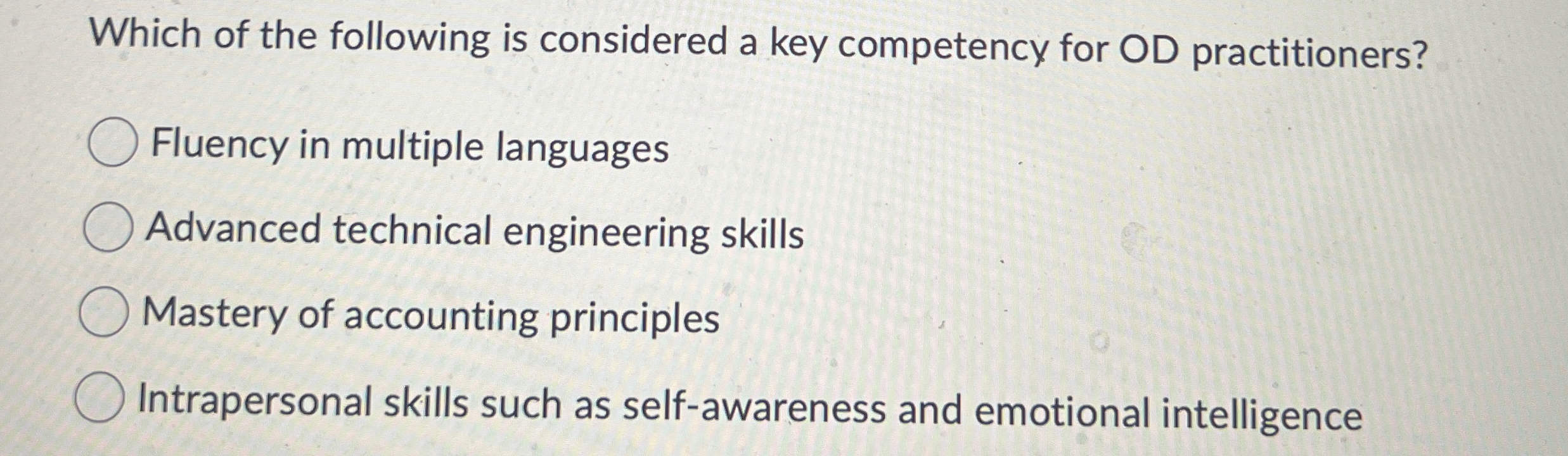 Solved Which of the following is considered a key competency | Chegg.com