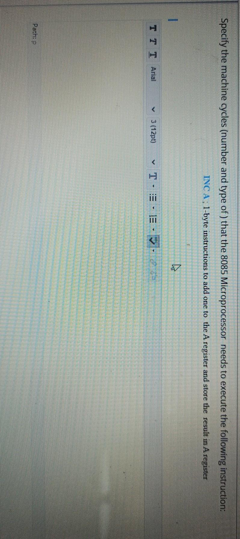Solved Specify the machine cycles (number and type of) that | Chegg.com