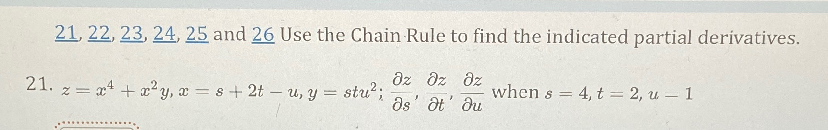 Solved Use the Chain Rule to find the indicated partial | Chegg.com