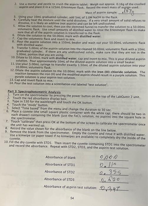2. Use a mortar and pestle to crush the aspirin