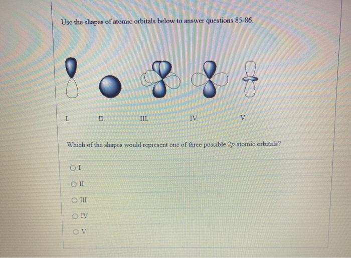 Solved Use the shapes of atomic orbitals below to answer | Chegg.com