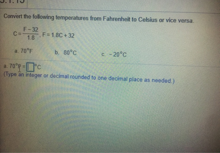 Units Of Temperature From Fahrenheit To Celsius To Kelvin And Back