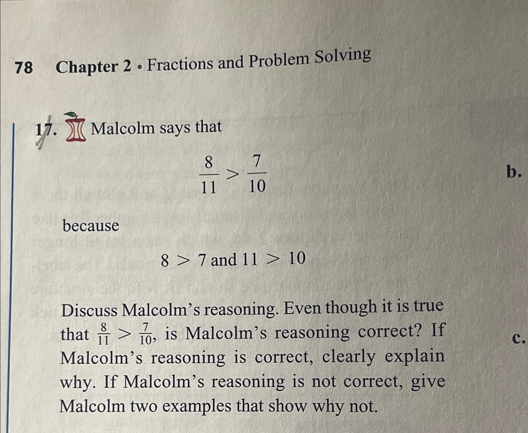 Solved 78 Chapter 2 . Fractions and Problem Solving\\n17. | Chegg.com