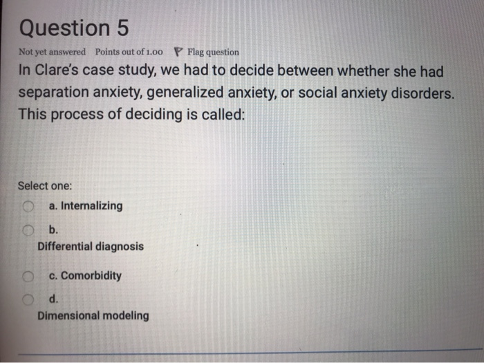 Solved Question 5 Not Yet Answered Points Out Of 1 00 Flag Chegg