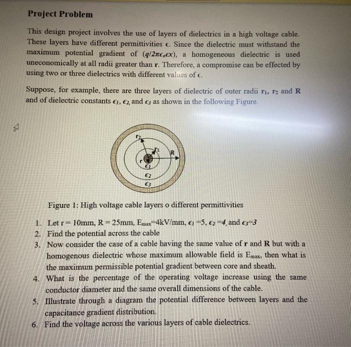 Solved Project Problem This design project involves the use | Chegg.com