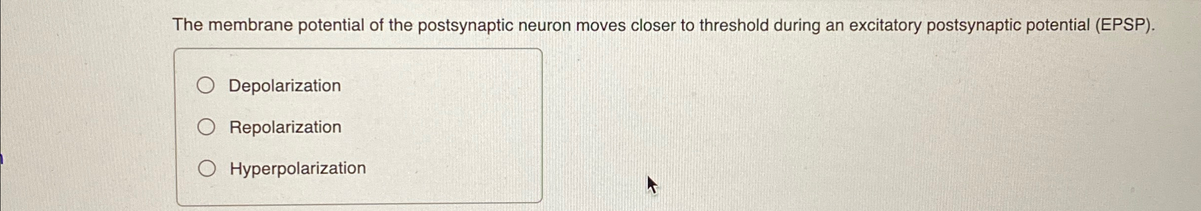 Solved The Membrane Potential Of The Postsynaptic Neuron Chegg