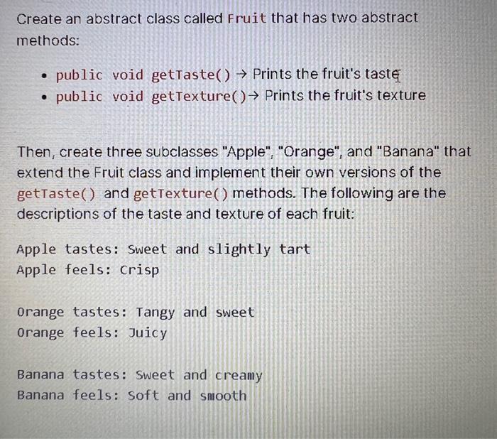 Solved Exercise #2: Create an abstract class called