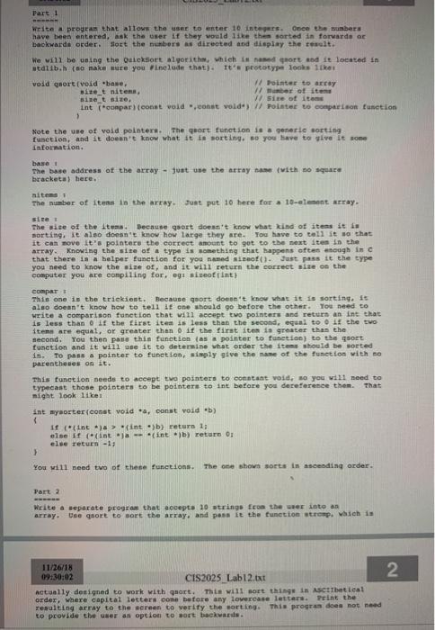 Solved Part 1 write a program that allows the user to enter | Chegg.com