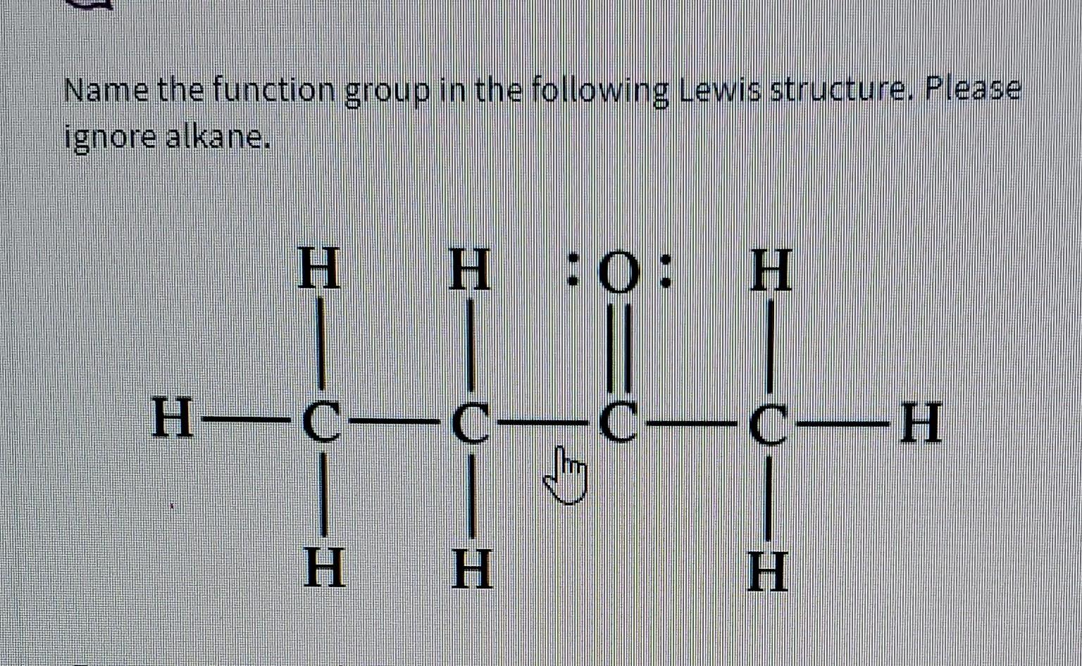 Solved Name the function group in the following Lewis | Chegg.com