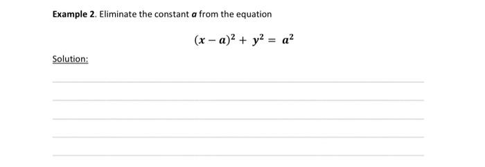 Solved Example 1 Eliminate The Arbitrary Constants C And Cz